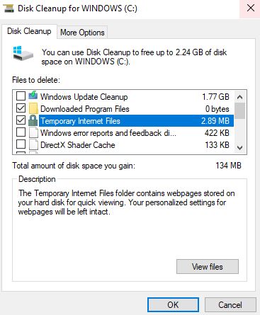 All the cleaning options in Disk Cleanup utility. Delete the junk files to fix computer problems and speed issues.